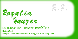 rozalia hauzer business card